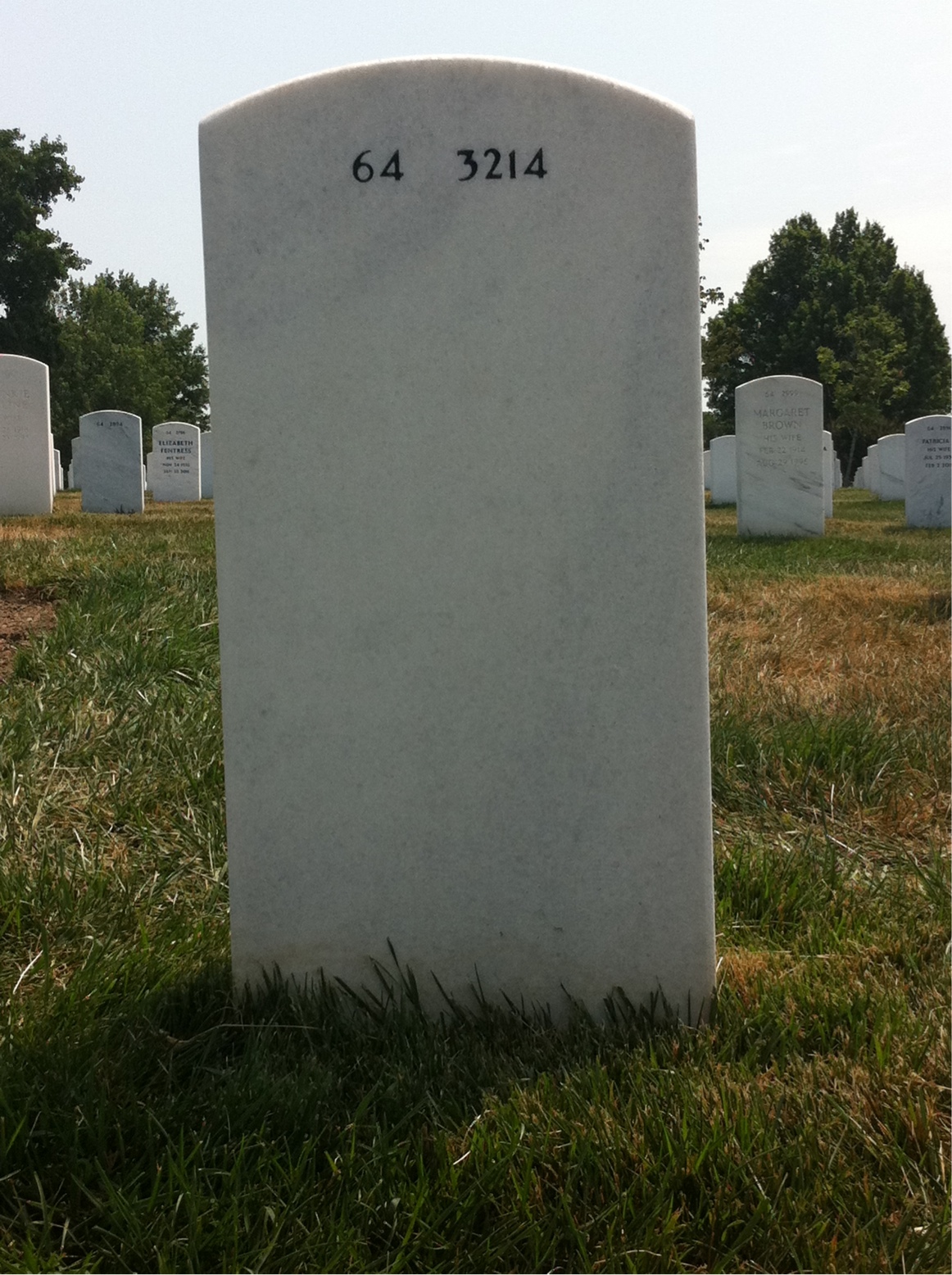 Back of headstone — William Bauer