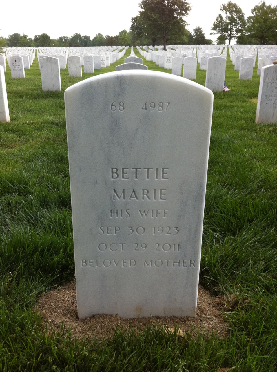 Back of headstone — Carl Doughman