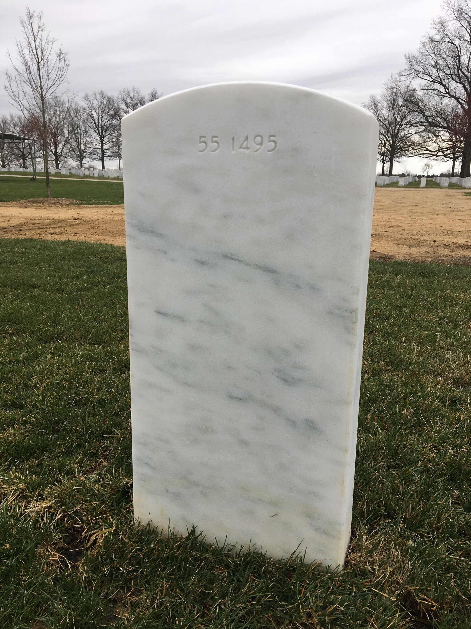 Back of headstone — Thomas F Stark