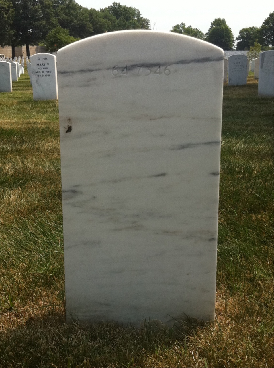 Back of headstone — John A Tigert
