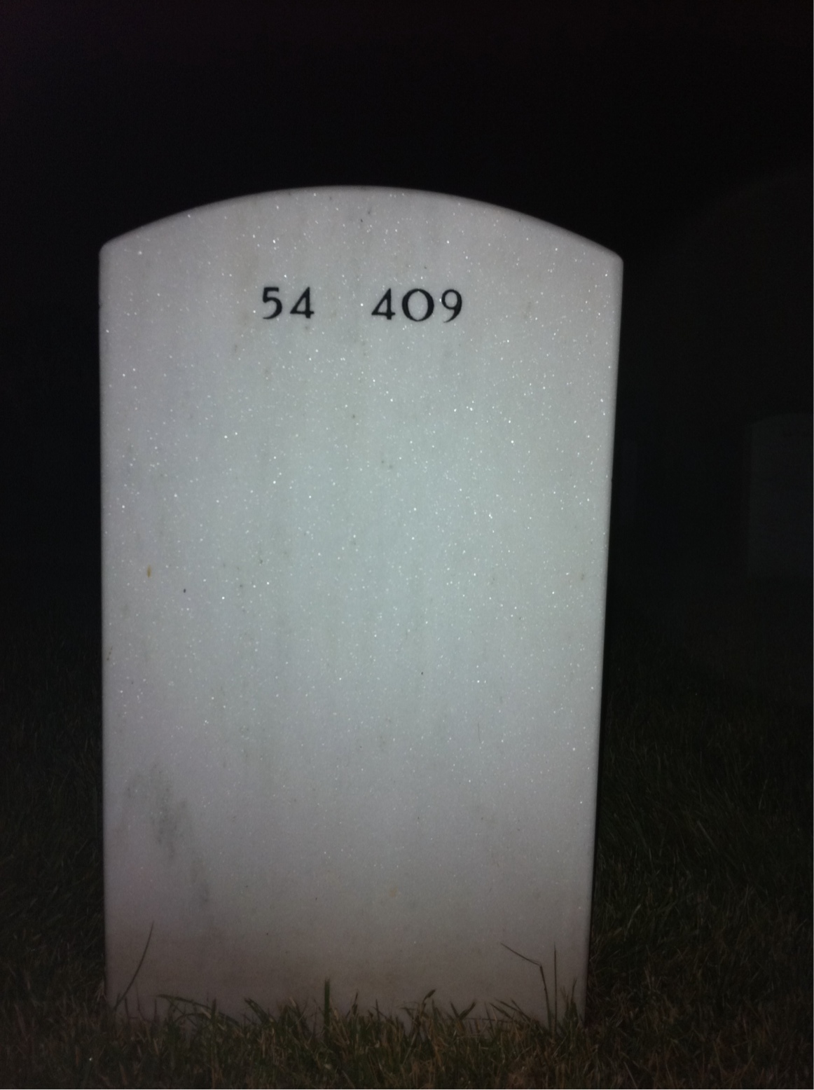 Back of headstone — Ronald Sterner