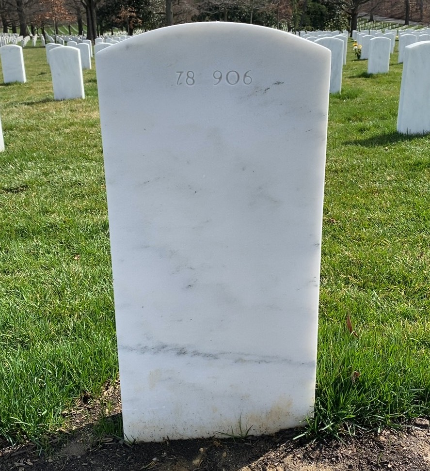 Back of headstone — Jimmie Abla