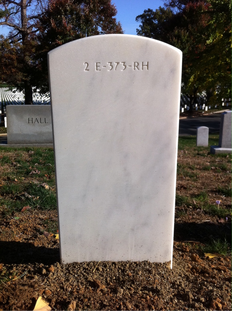 Back of headstone — Gordon Anderson