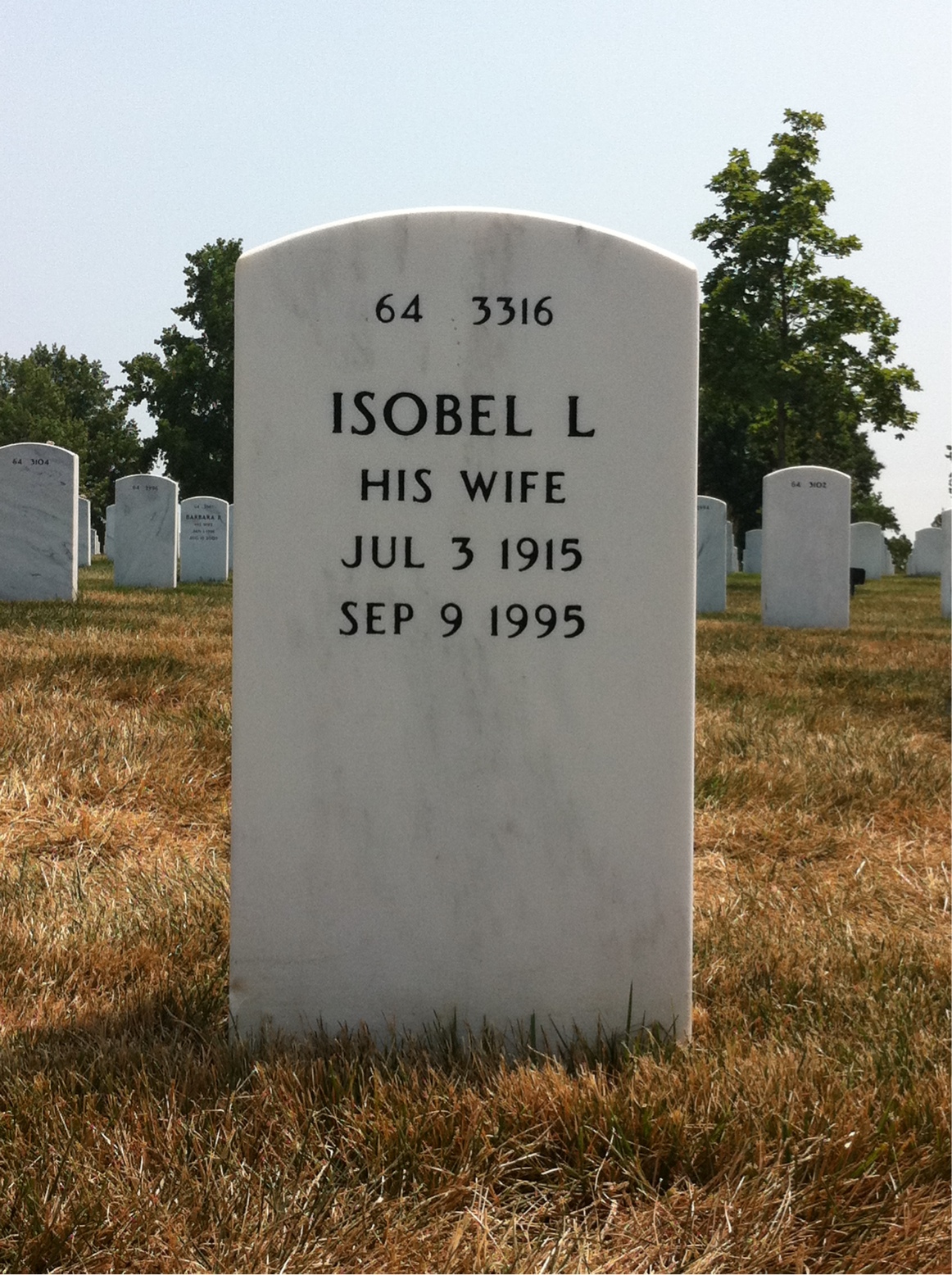 Back of headstone — Eugene Hollerbach