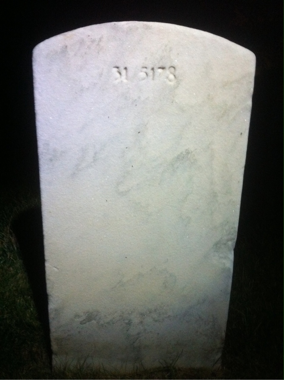 Back of headstone — Sarah Ashworth