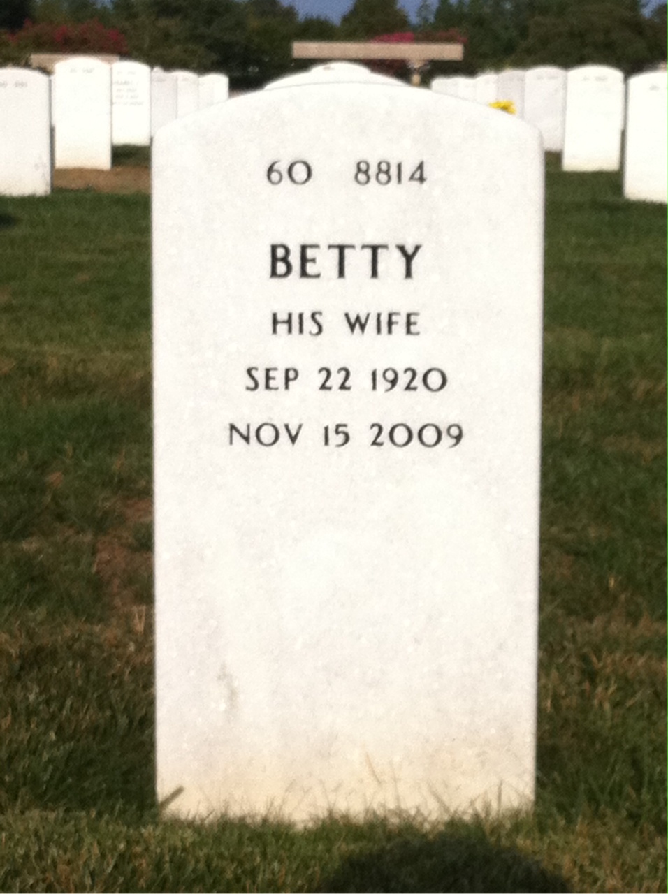 Back of headstone — William Berry