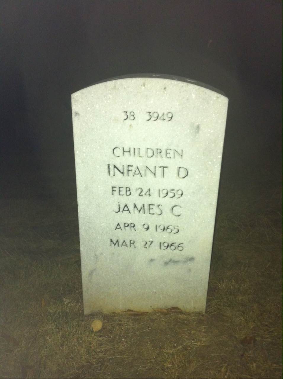 Back of headstone — William Crimmins