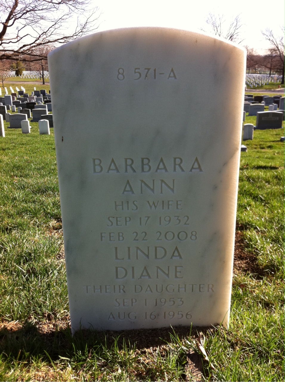 Back of headstone — Charles Holl