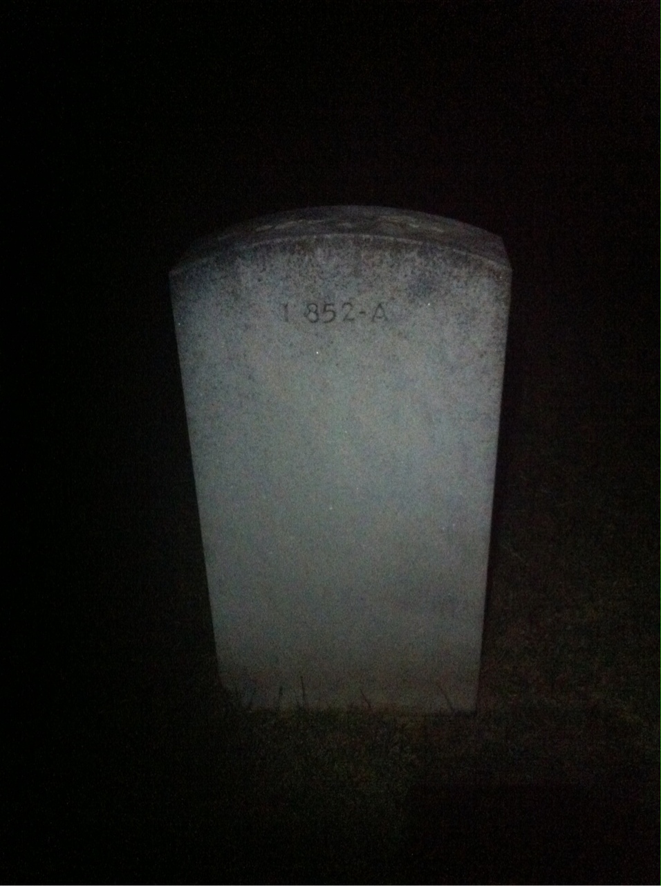 Back of headstone — Evelyn Anstadt
