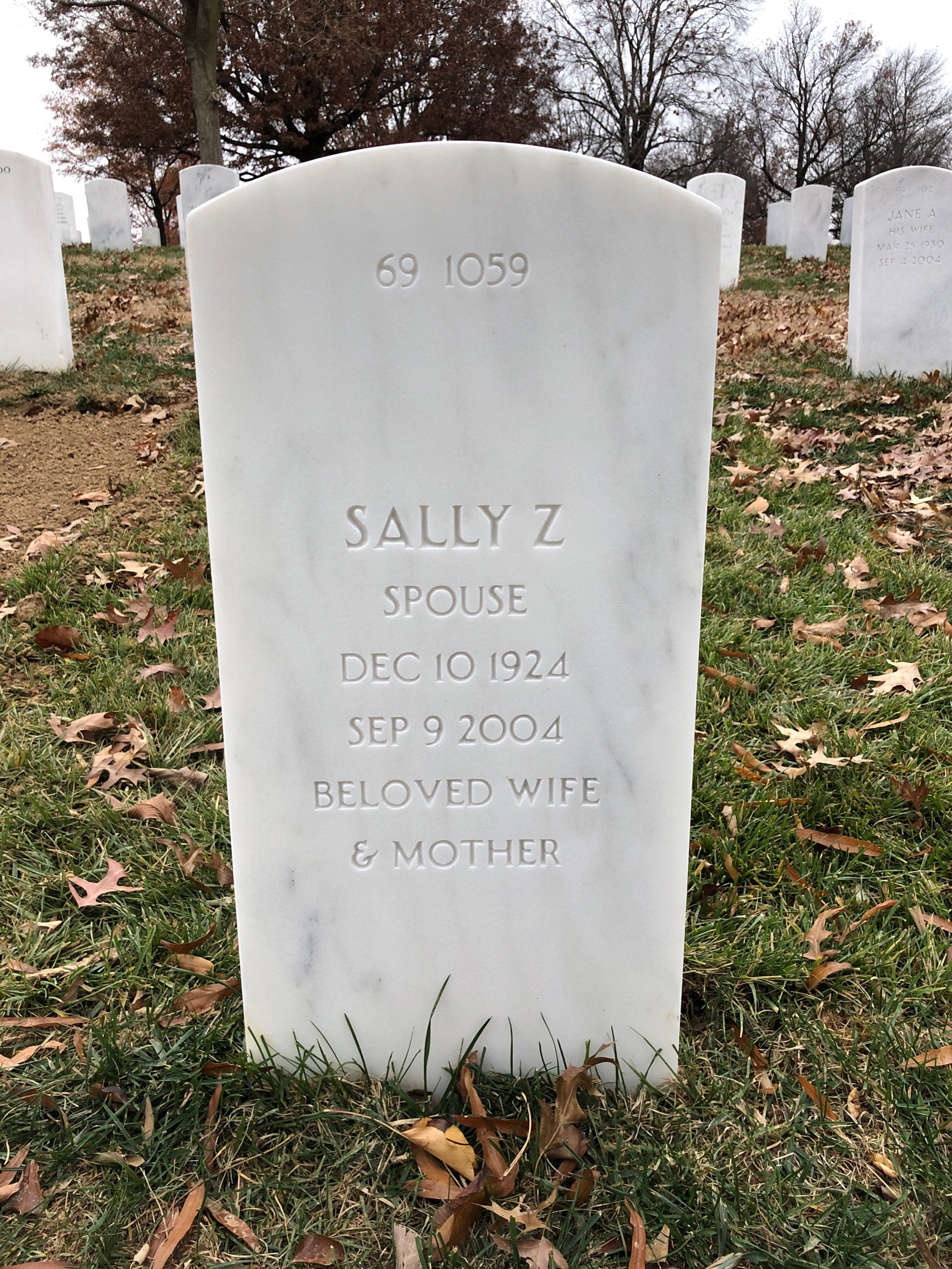 Back of headstone — Polite Camese
