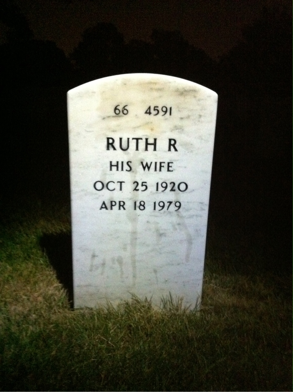 Back of headstone — Milton Pulch