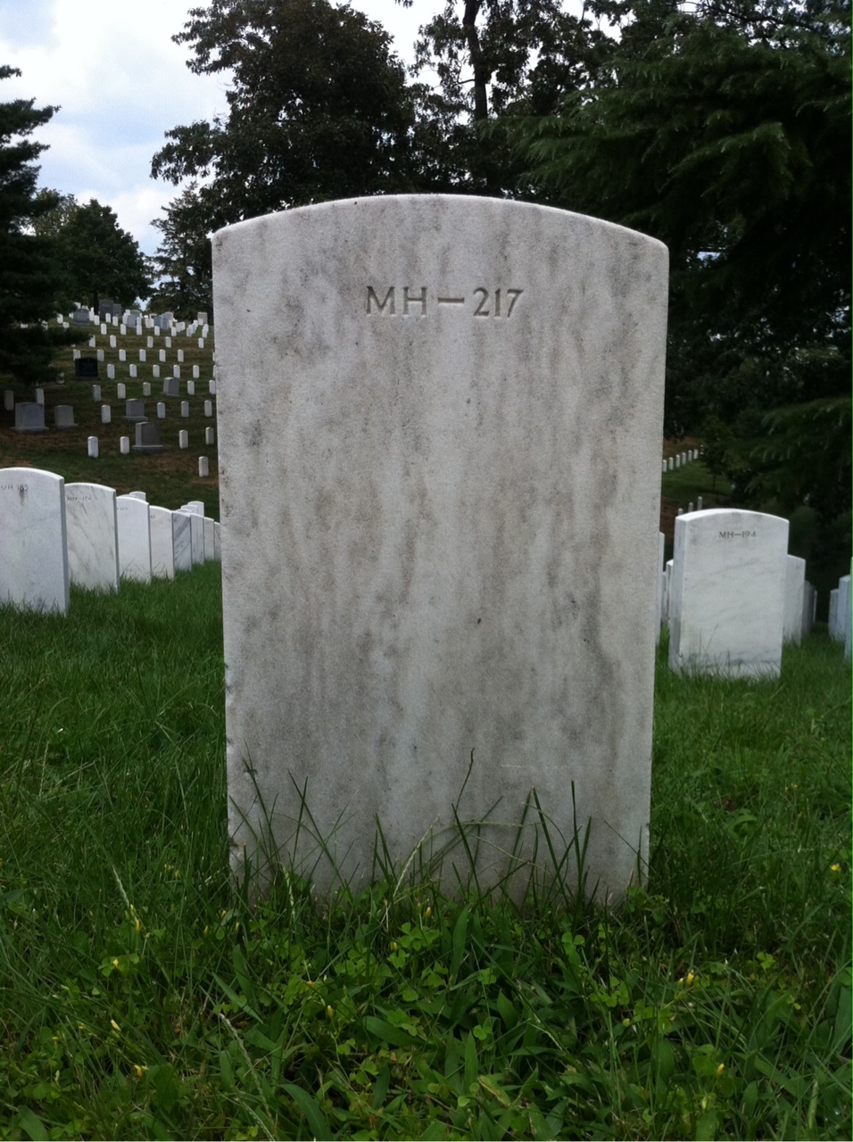 Back of headstone — Thomas Allen