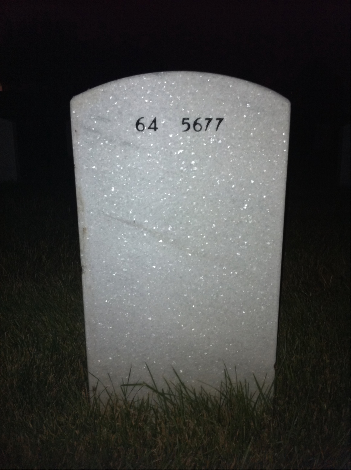 Back of headstone — Jesse Augustus