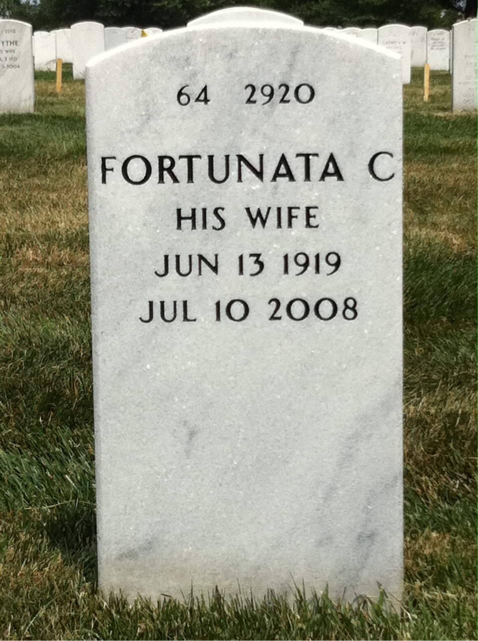 Back of headstone — Alfred Atkinson