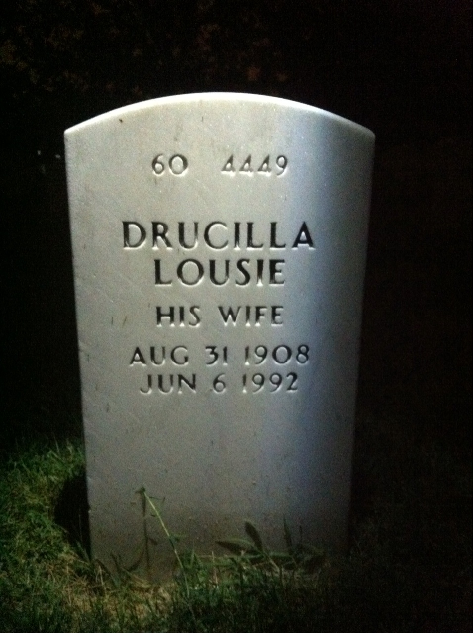 Back of headstone — Robert Drake