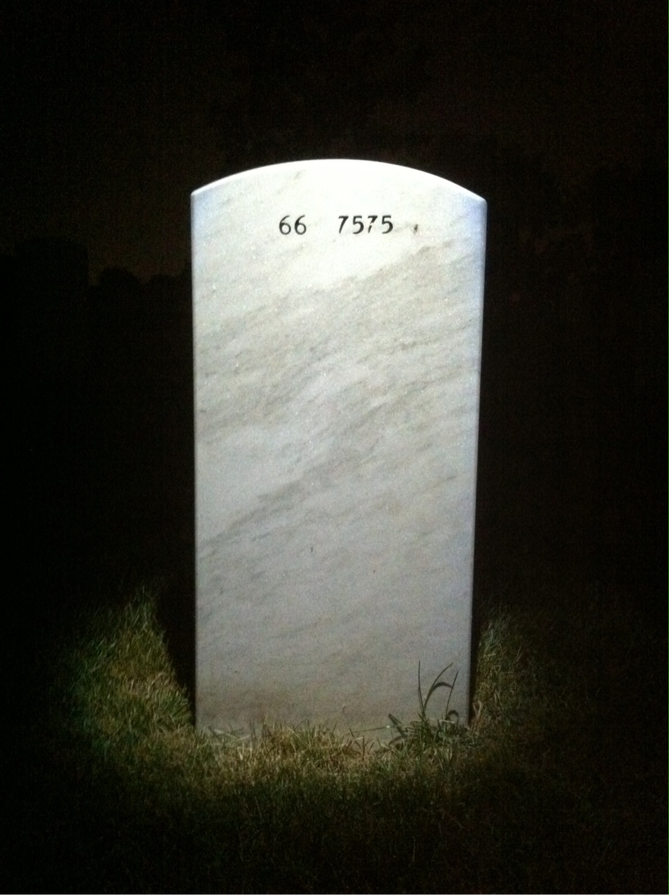 Back of headstone — Carl Simmons