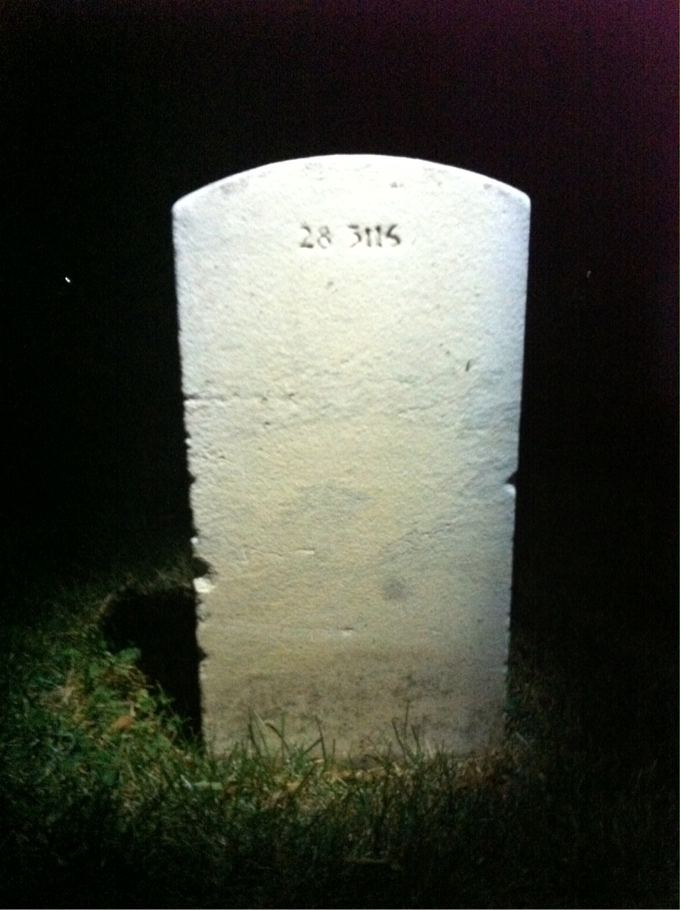 Back of headstone — Tucker Allen