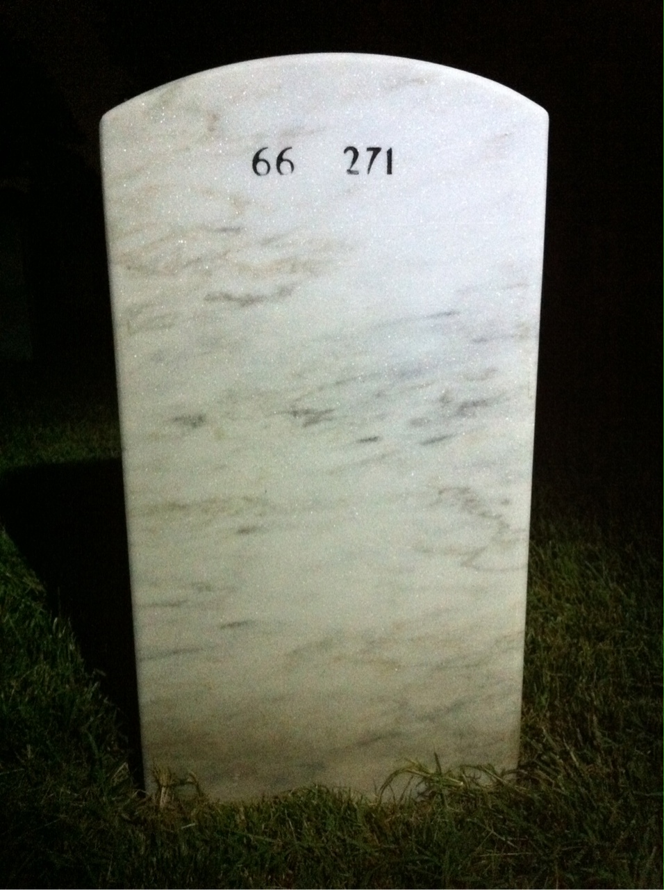 Back of headstone — Ralph Harris