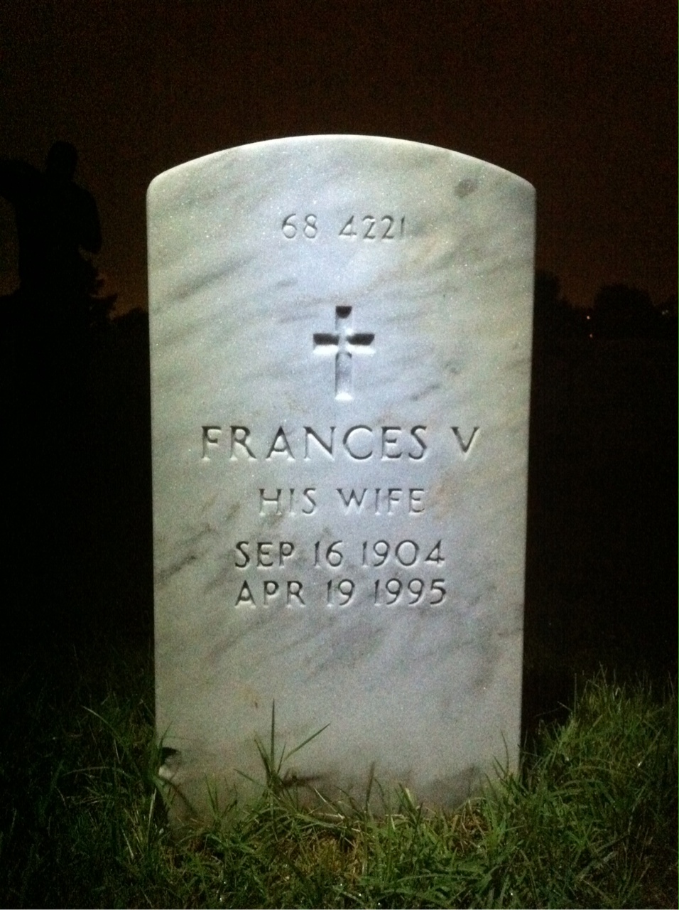 Back of headstone — Frances Aitkens