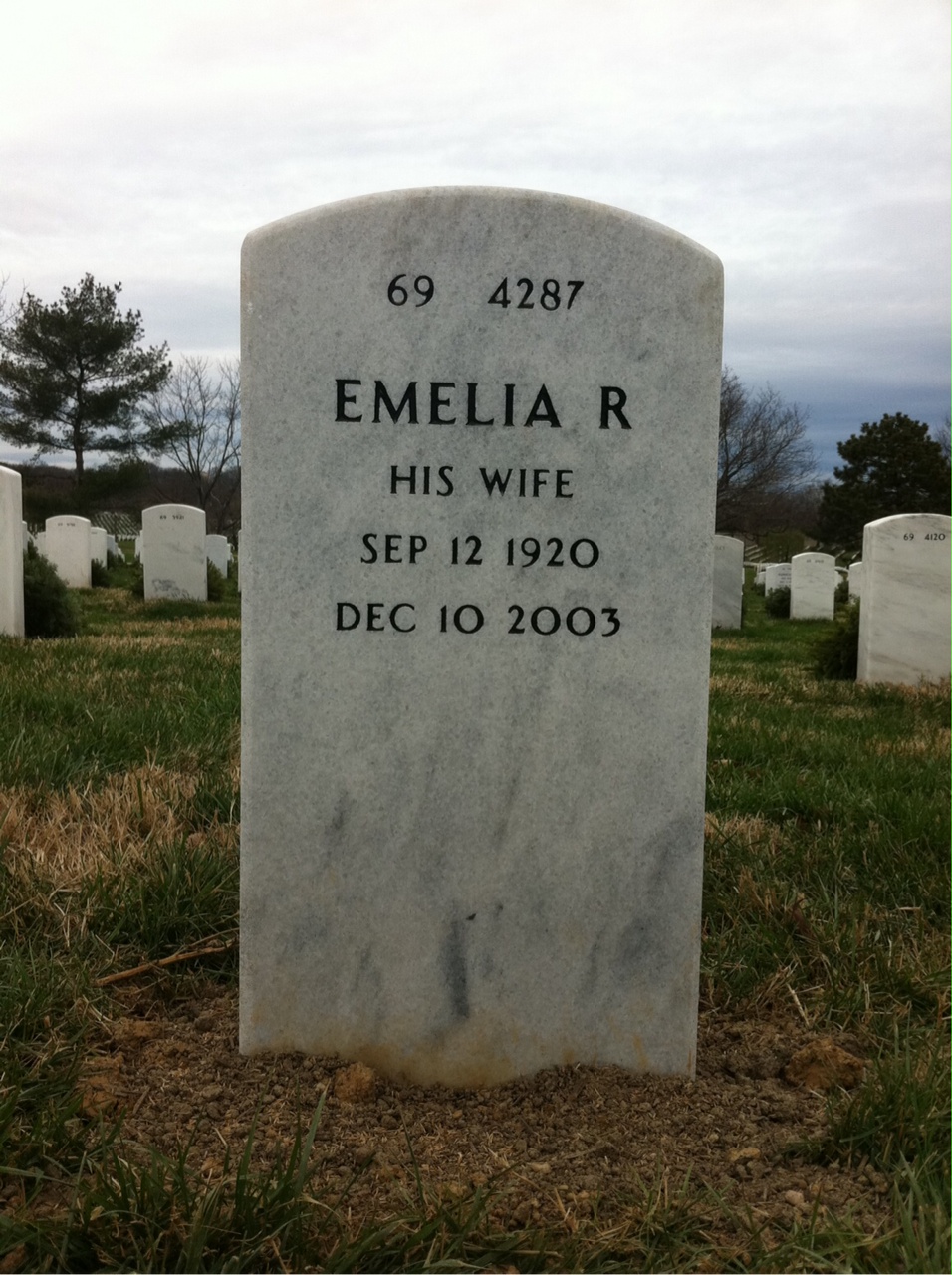 Back of headstone — Norman Mctague