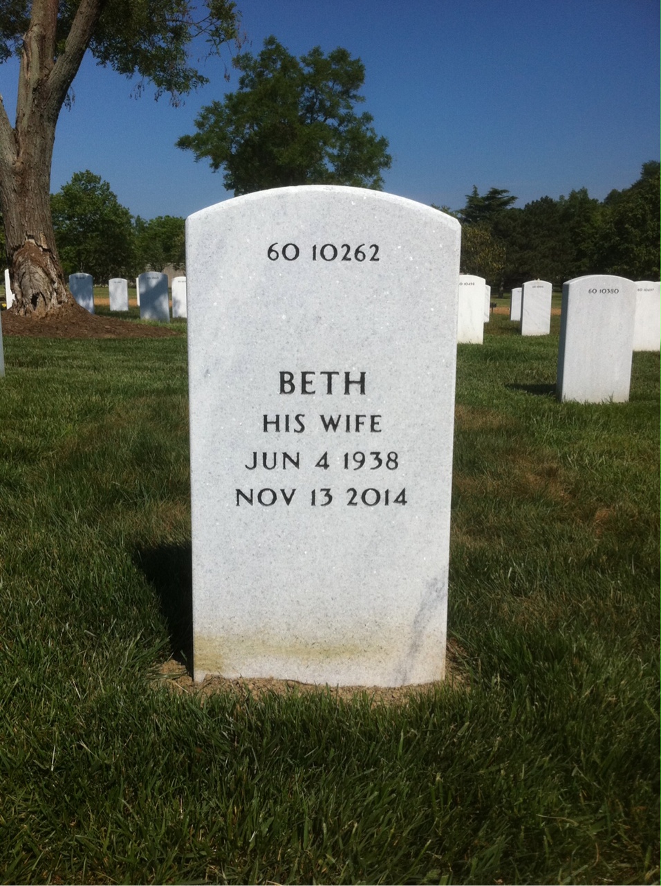 Back of headstone — William Leroy Waters