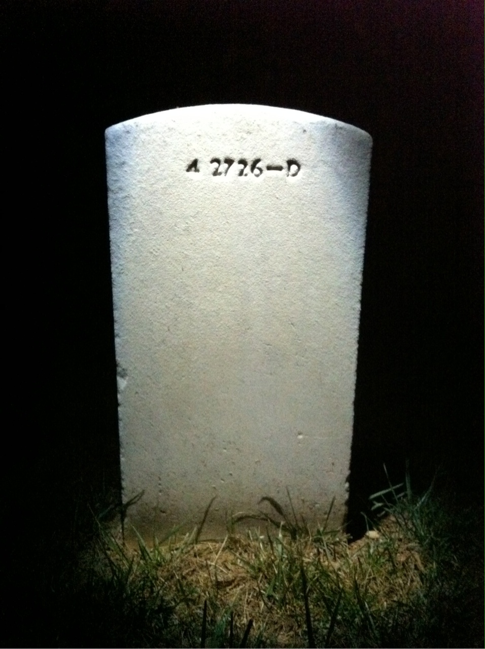 Back of headstone — Anderson Badger