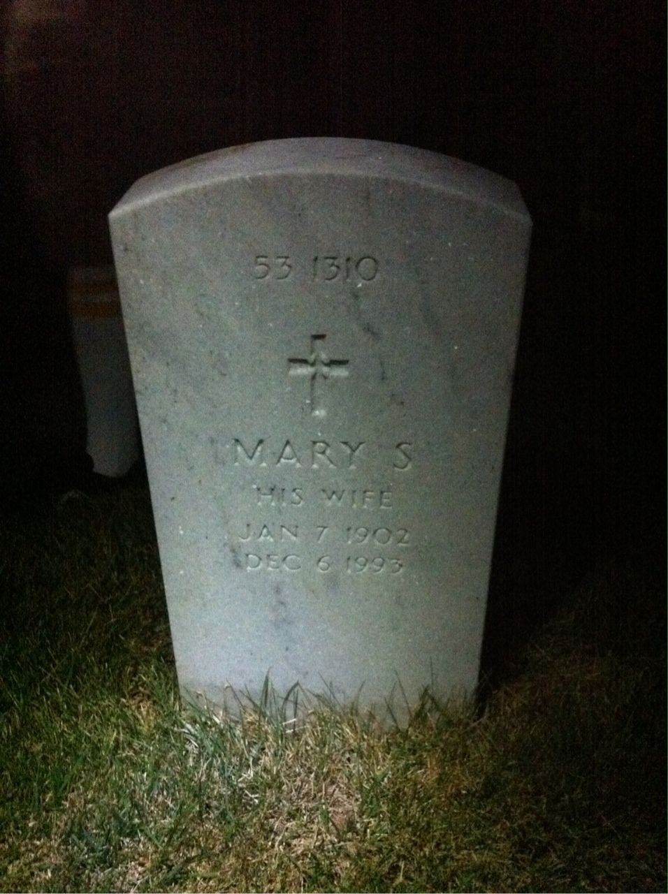 Back of headstone — Frank Babbitt