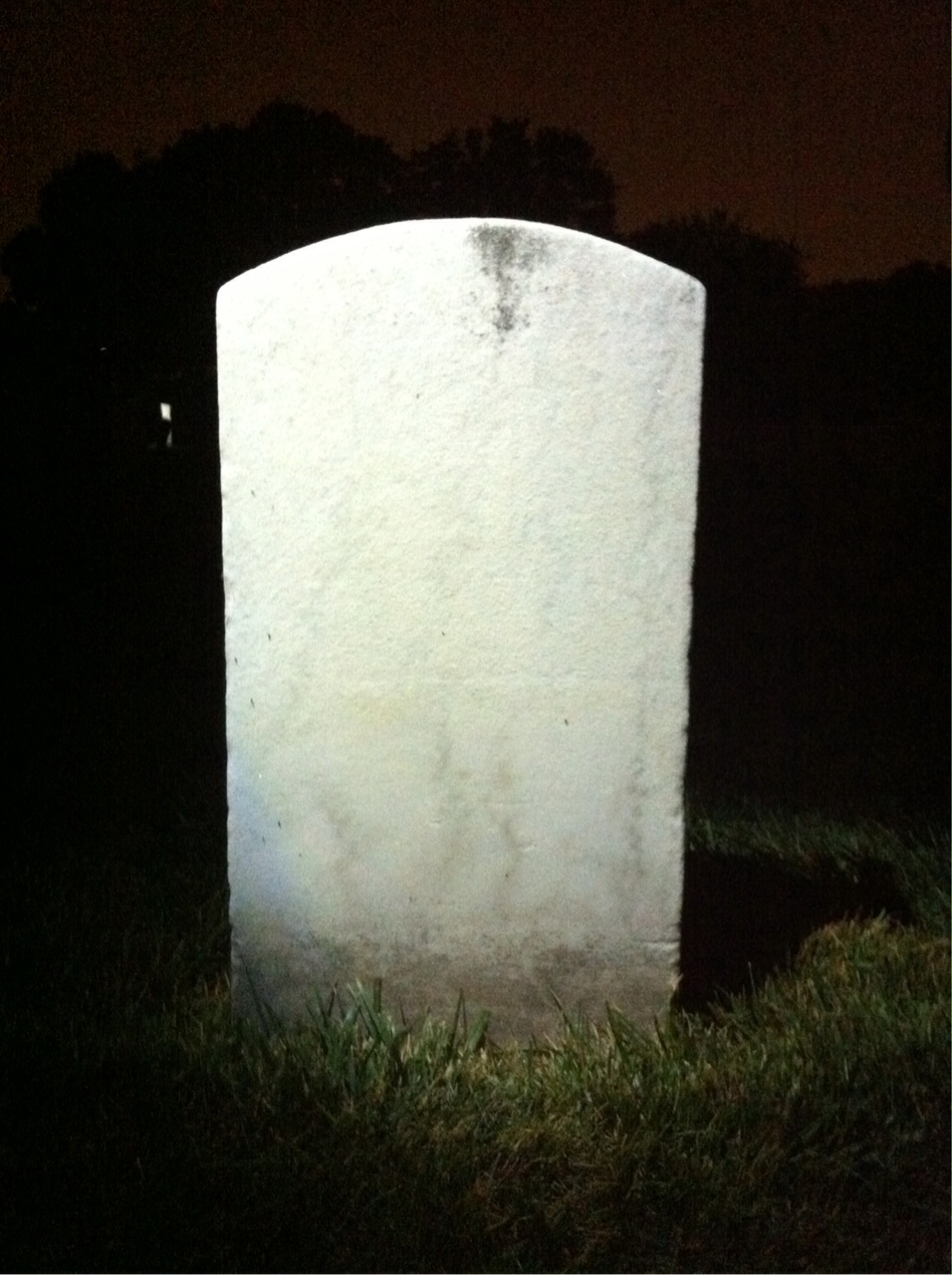 Back of headstone — Mary Mulhall