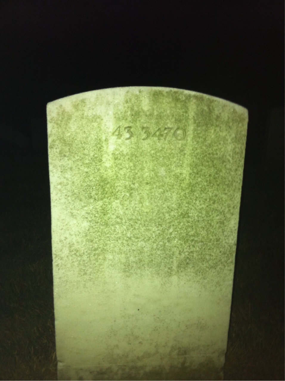 Back of headstone — William Madison Spears