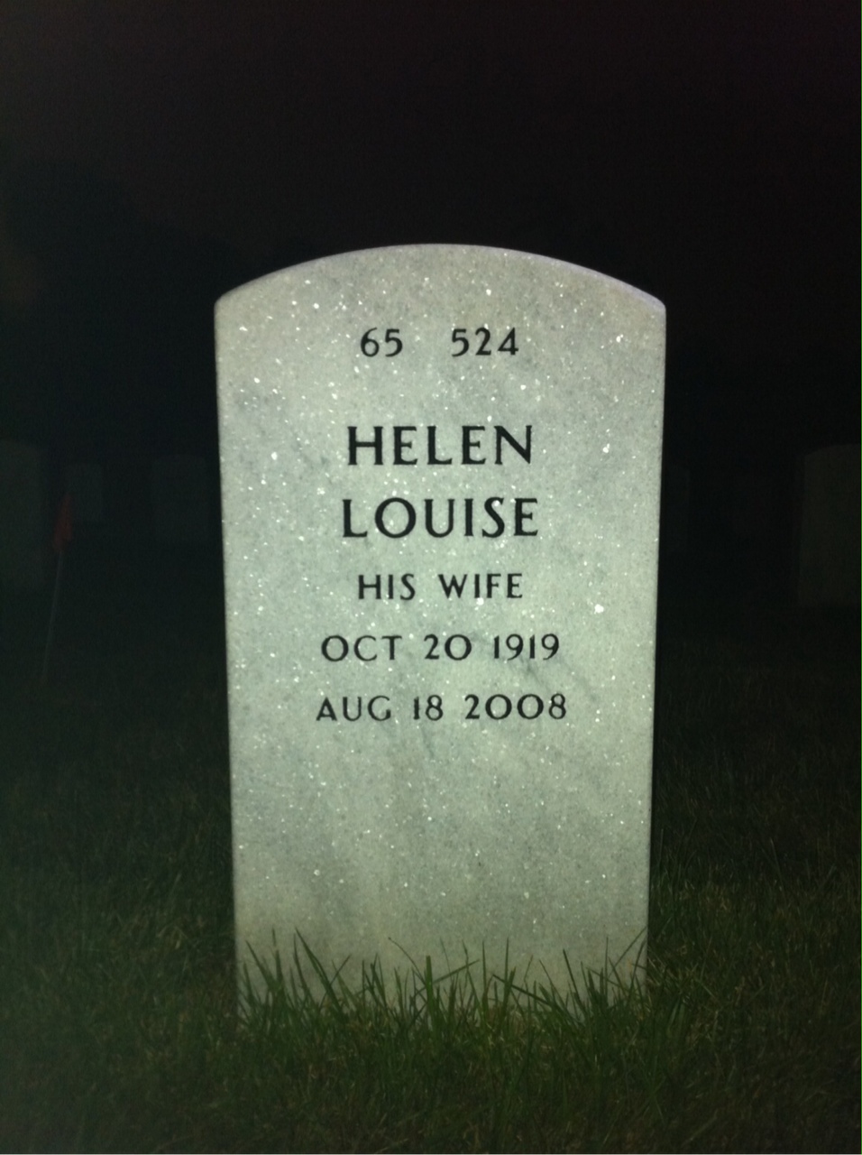Back of headstone — Louis Fausset