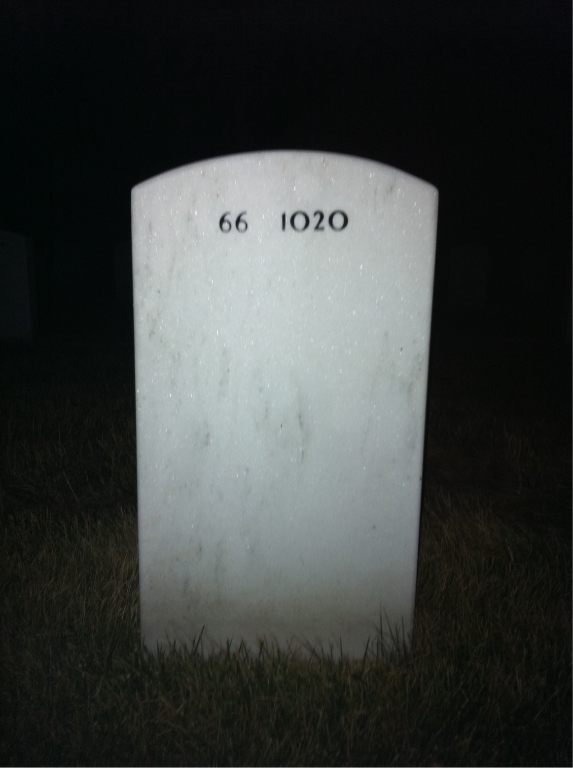 Back of headstone — Gordon Randall