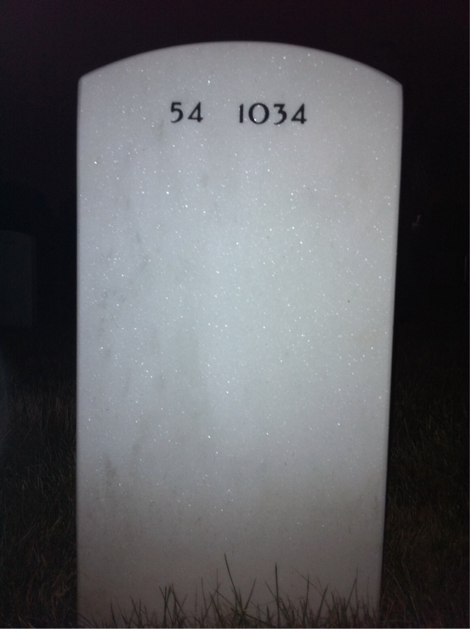 Back of headstone — Craig Abbey