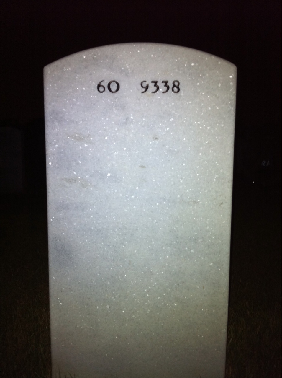 Back of headstone — Virginia Estes