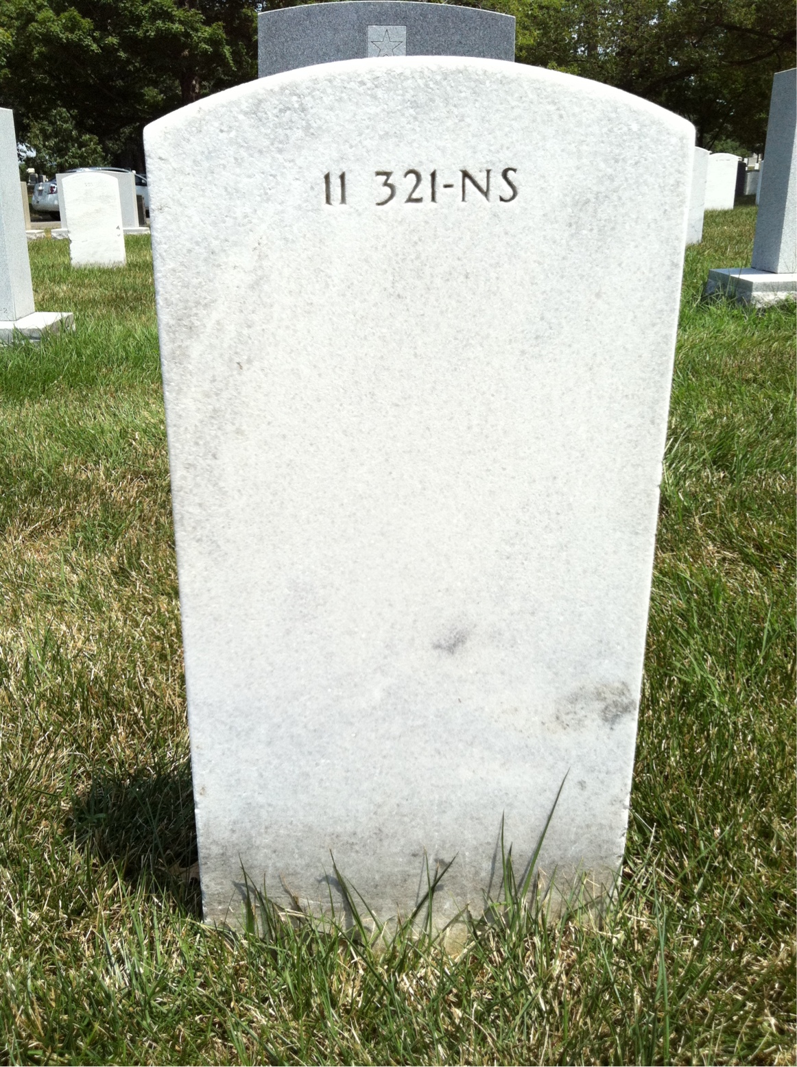 Back of headstone — Virginia D Campbell
