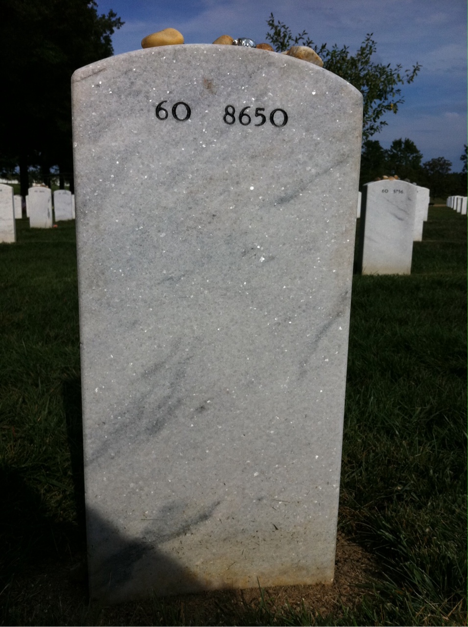 Back of headstone — Christopher Neiberger