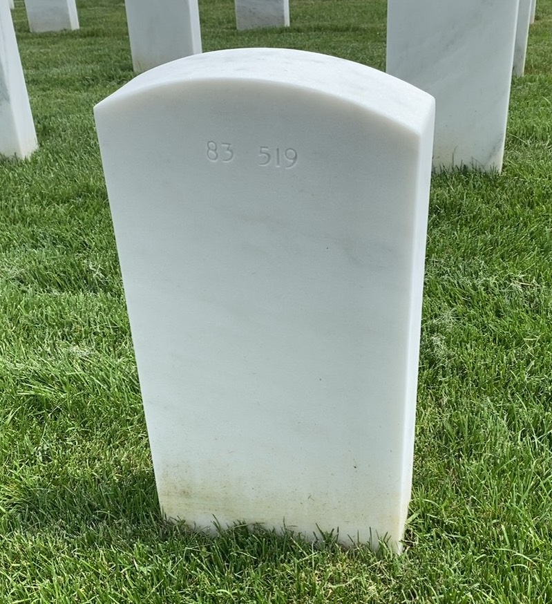 Back of headstone — William Abbaticallo Ramsey