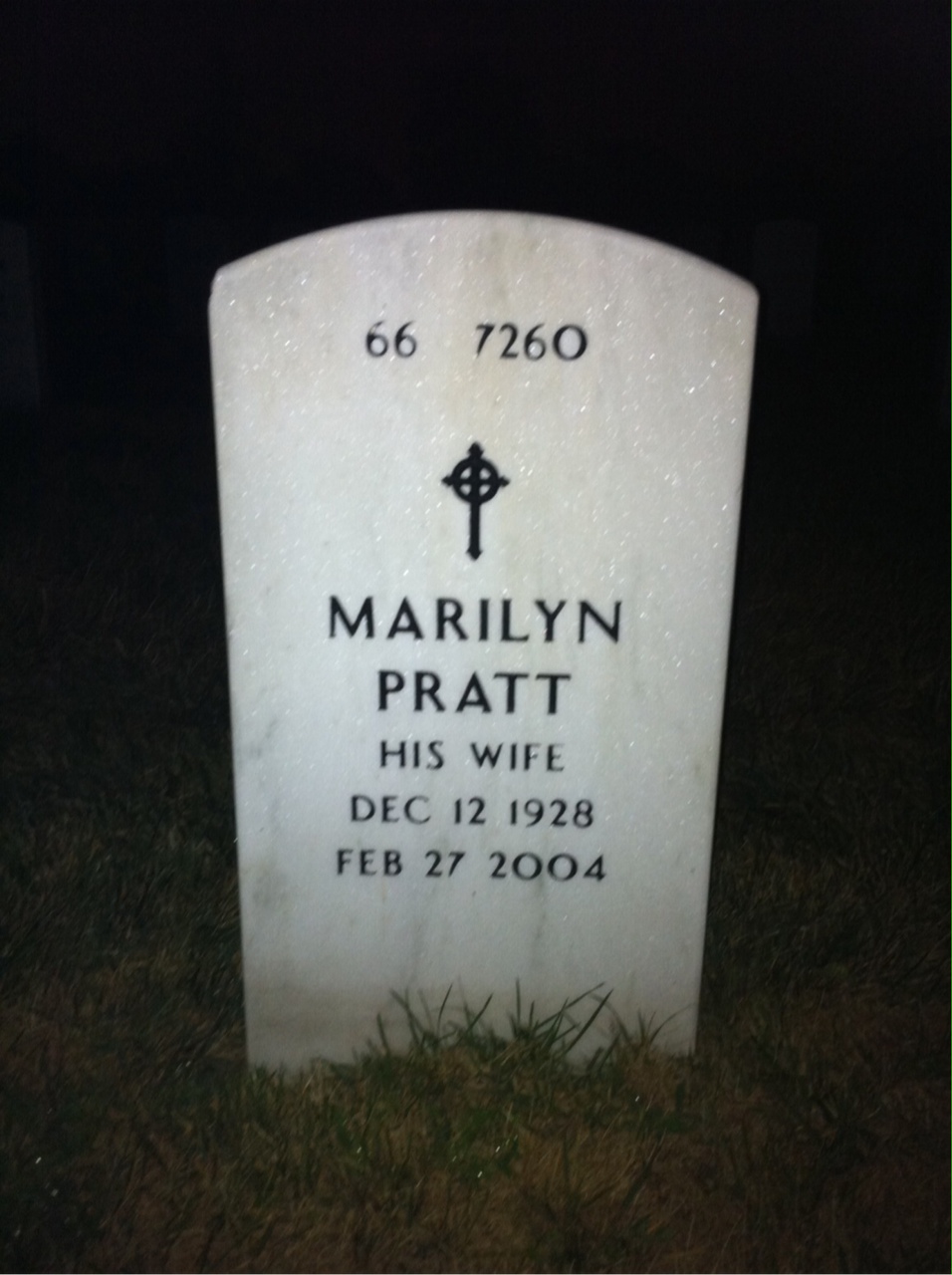 Back of headstone — Kenneth Winter