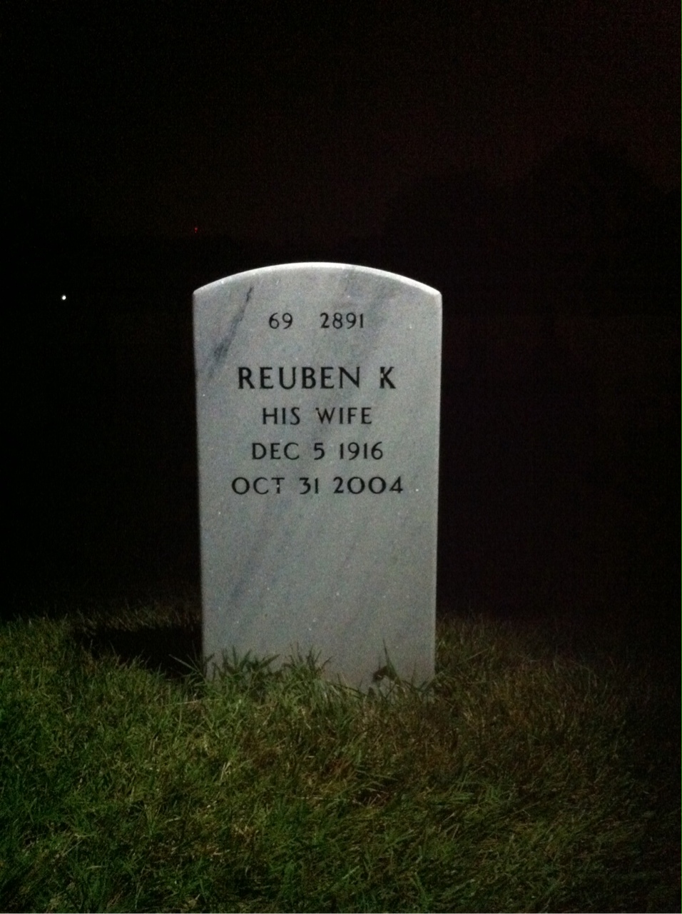 Back of headstone — William Stroud