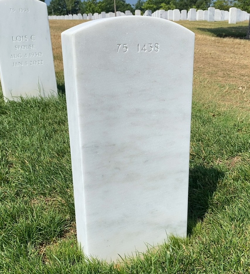 Back of headstone — Floyd Moore