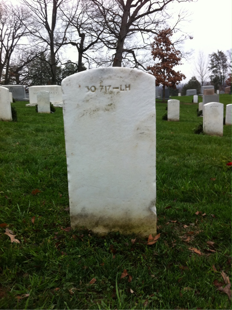 Back of headstone — Catherine Ackerman