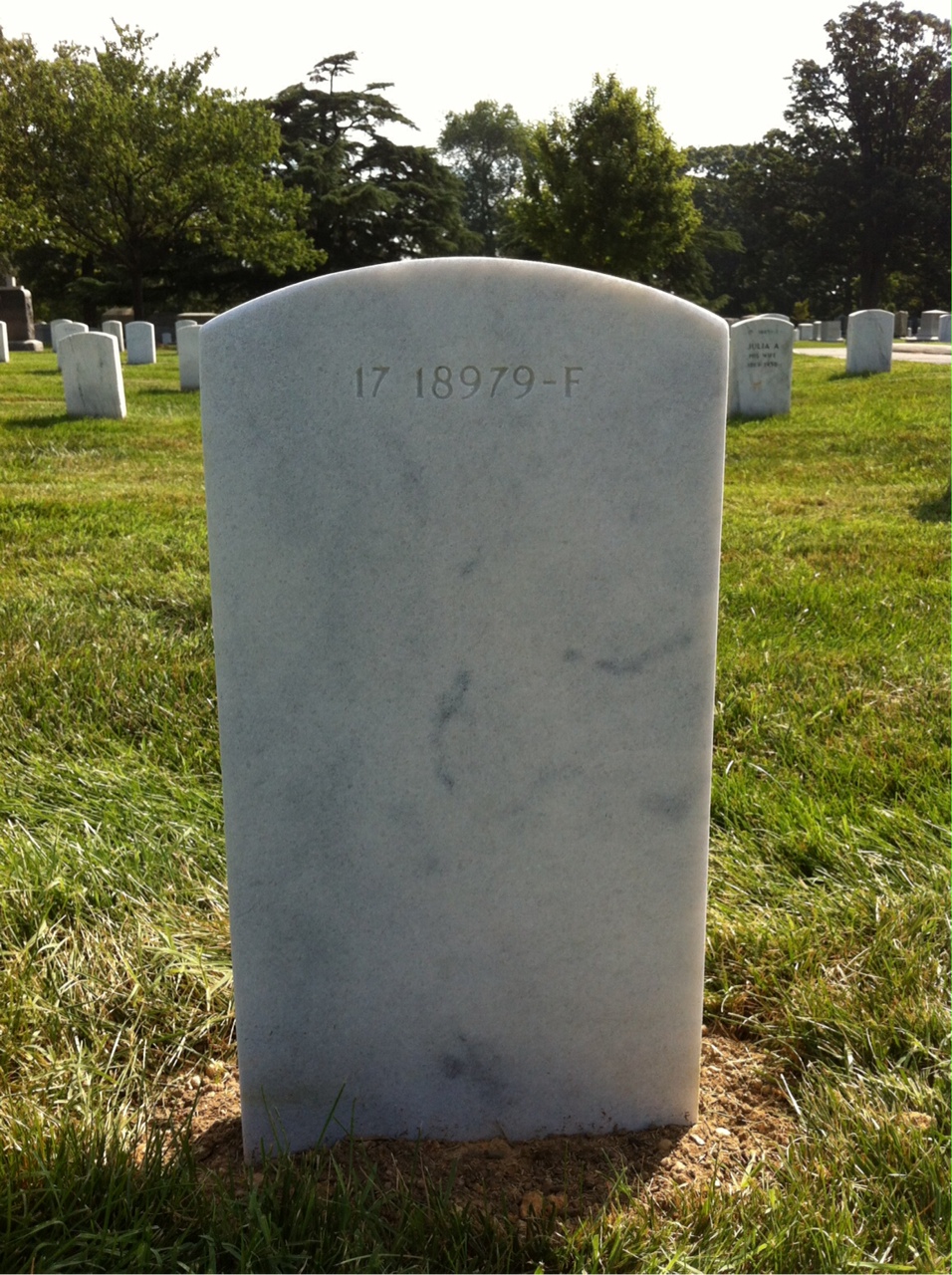 Back of headstone — George Arnold