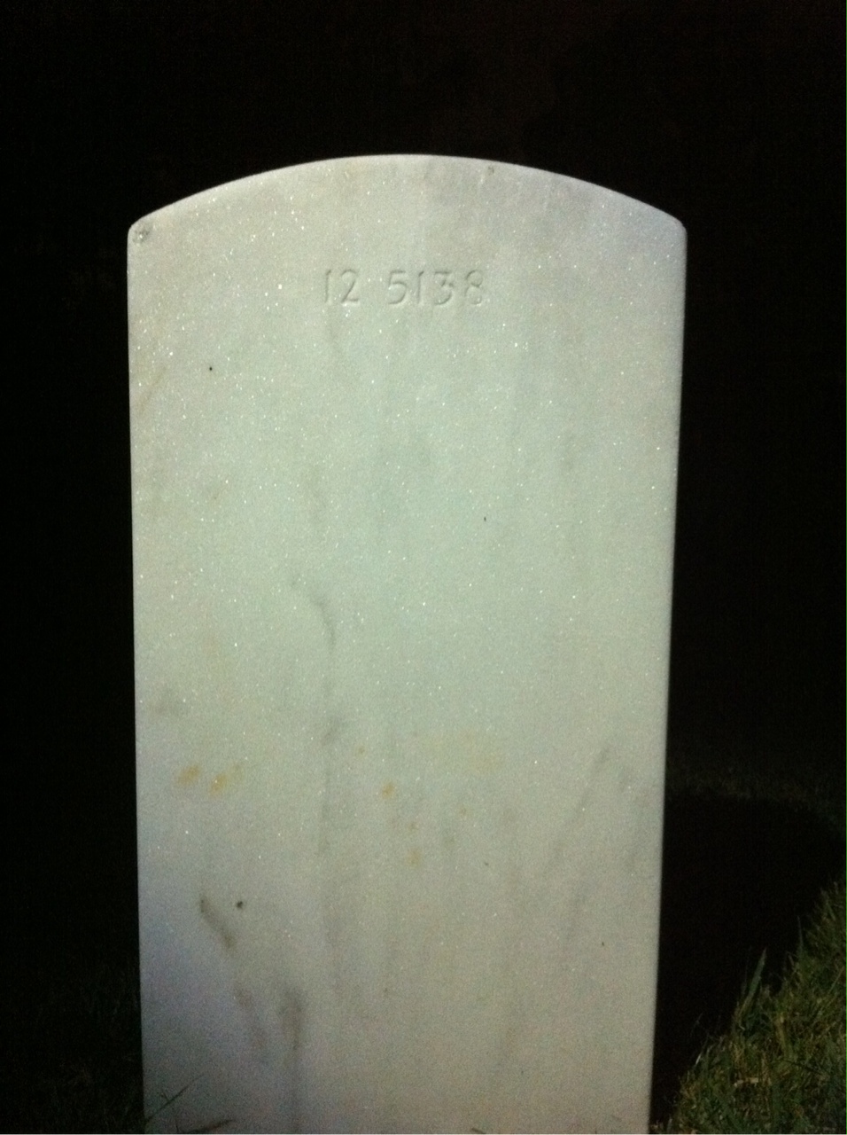 Back of headstone — Norman Allison