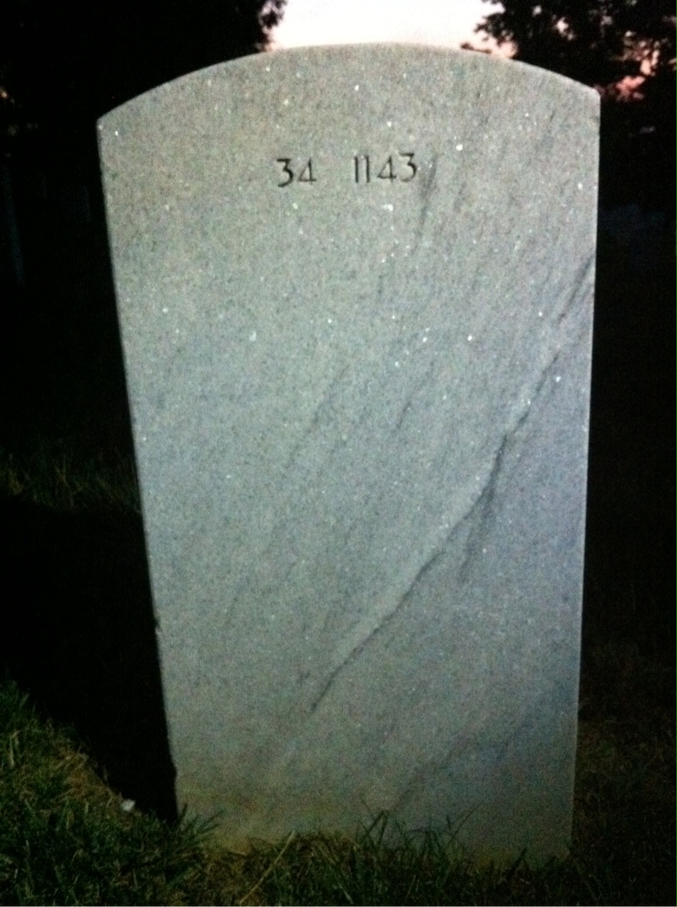 Back of headstone — Alan Johnson