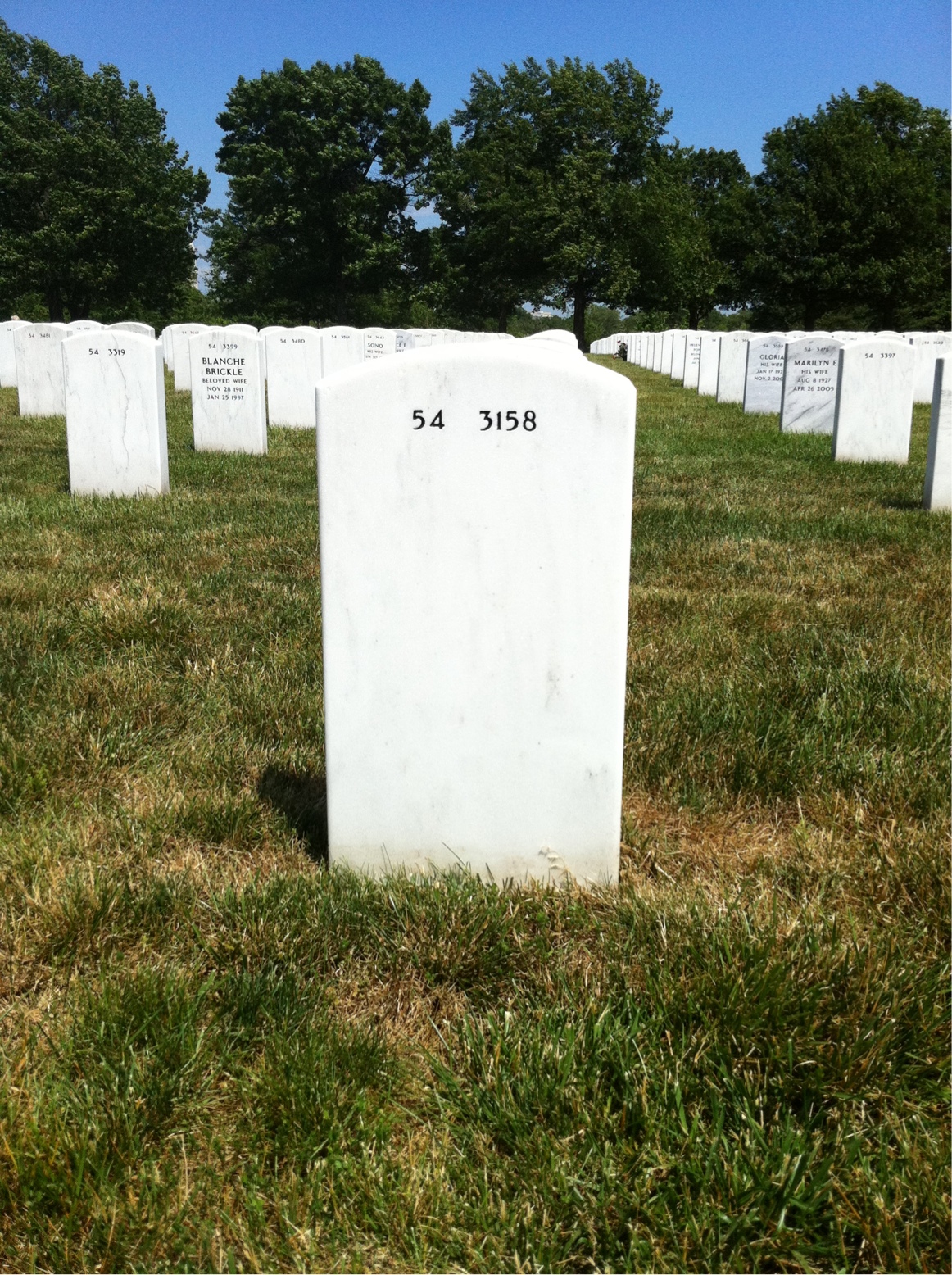 Back of headstone — Nancy Strauss