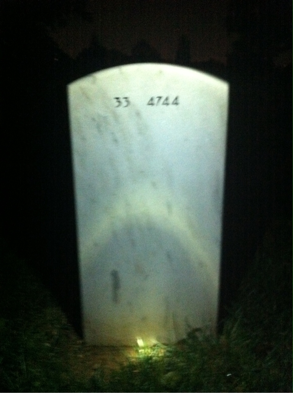 Back of headstone — Elsie Adams