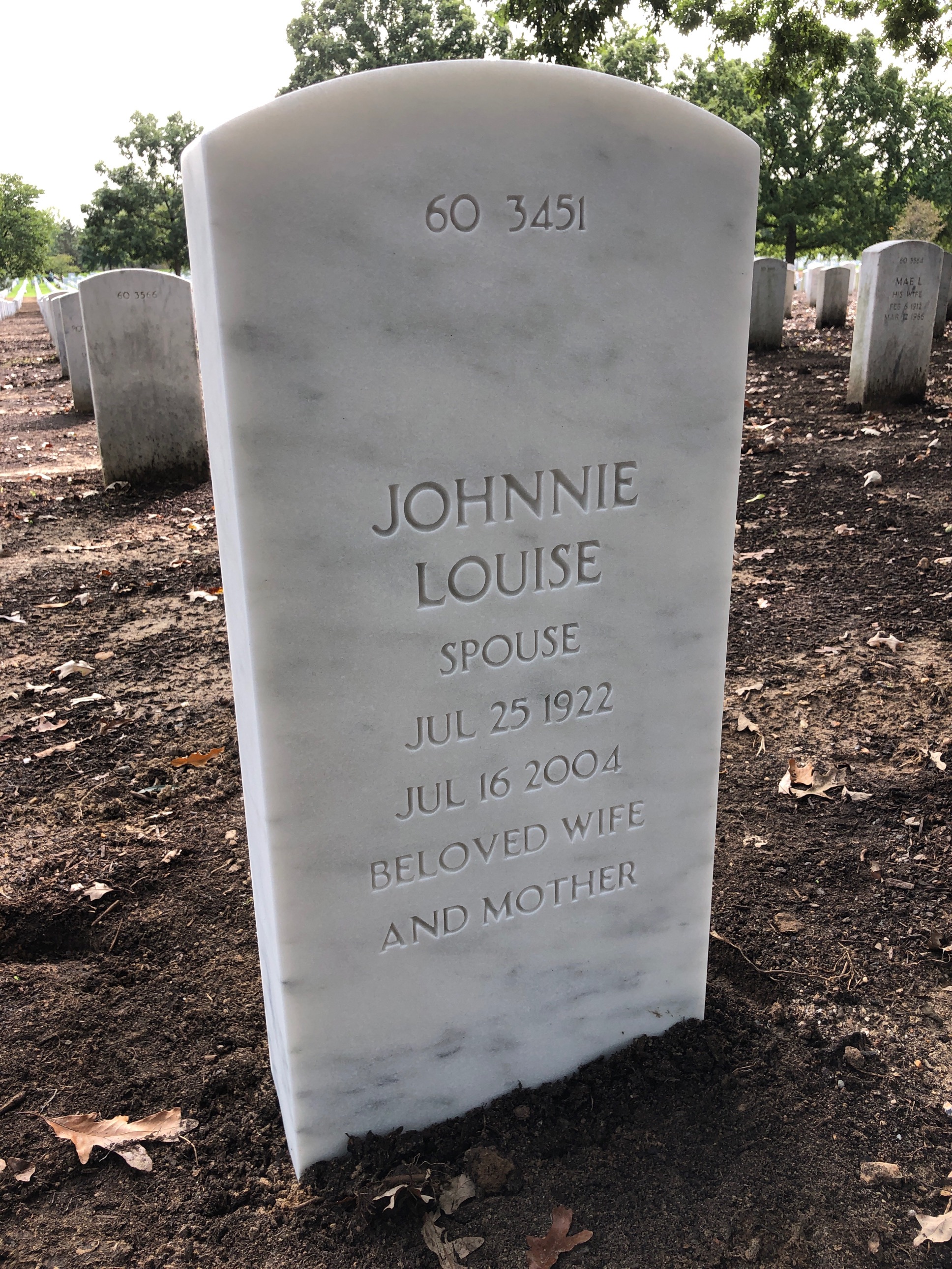 Back of headstone — Warren Austin