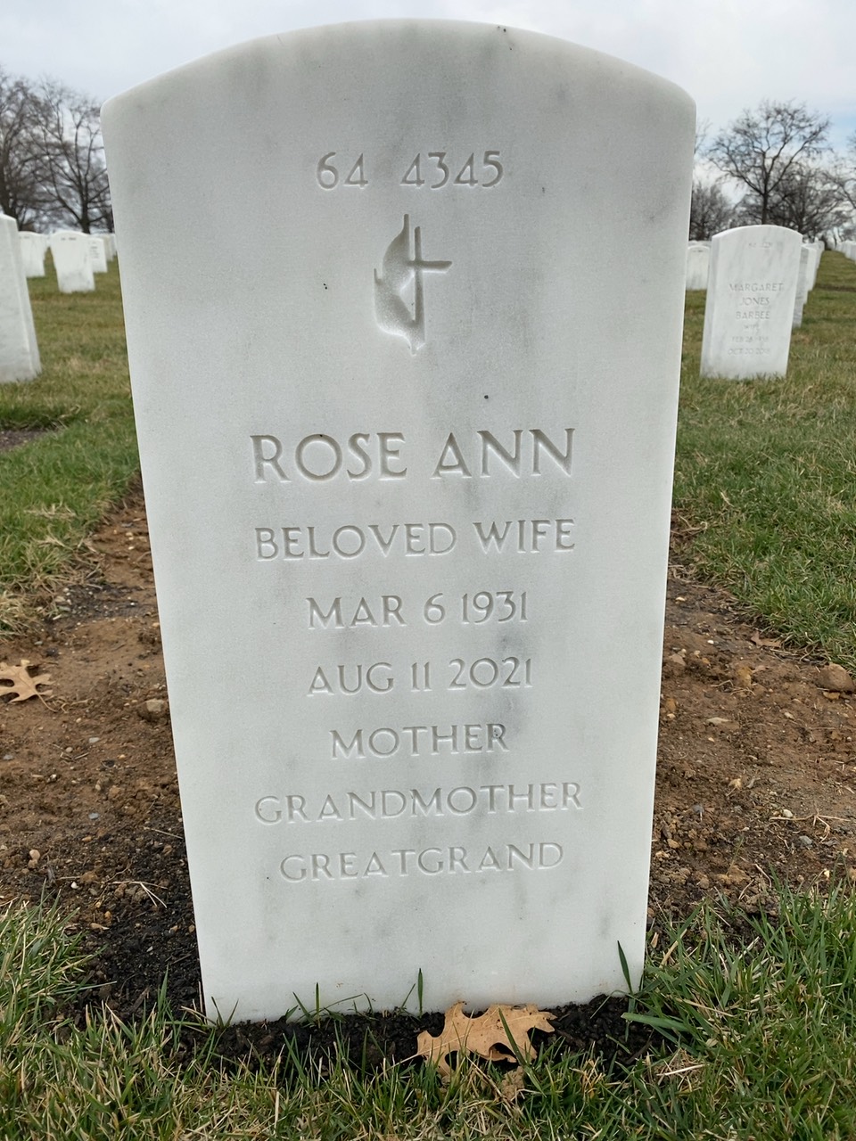 Back of headstone — Robert Nichols