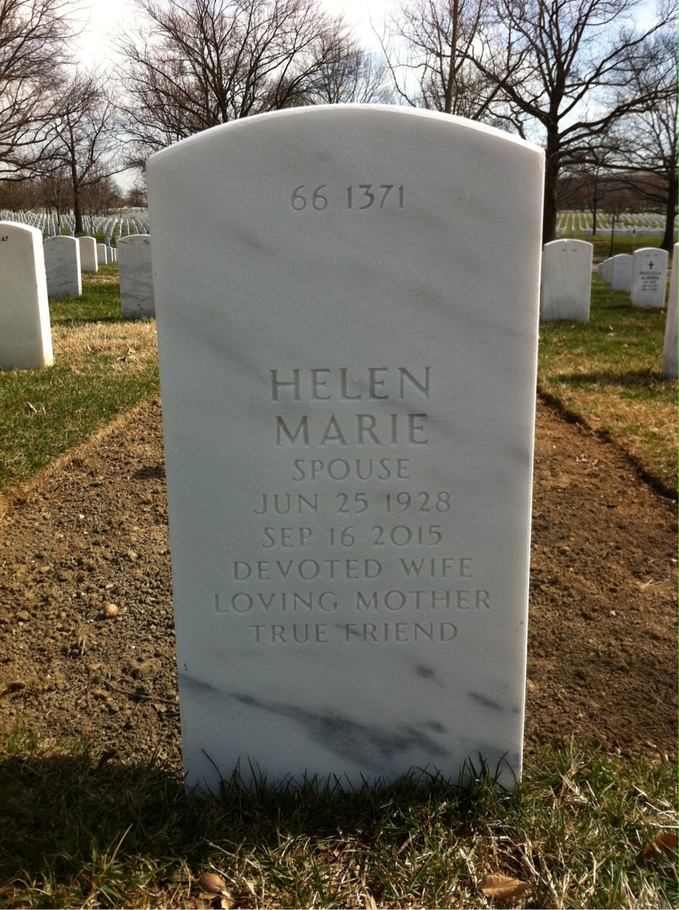 Back of headstone — John Turner