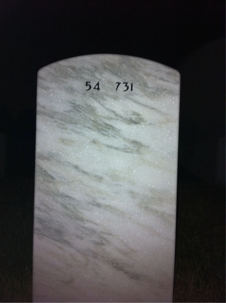 Back of headstone — Ralph Eberle
