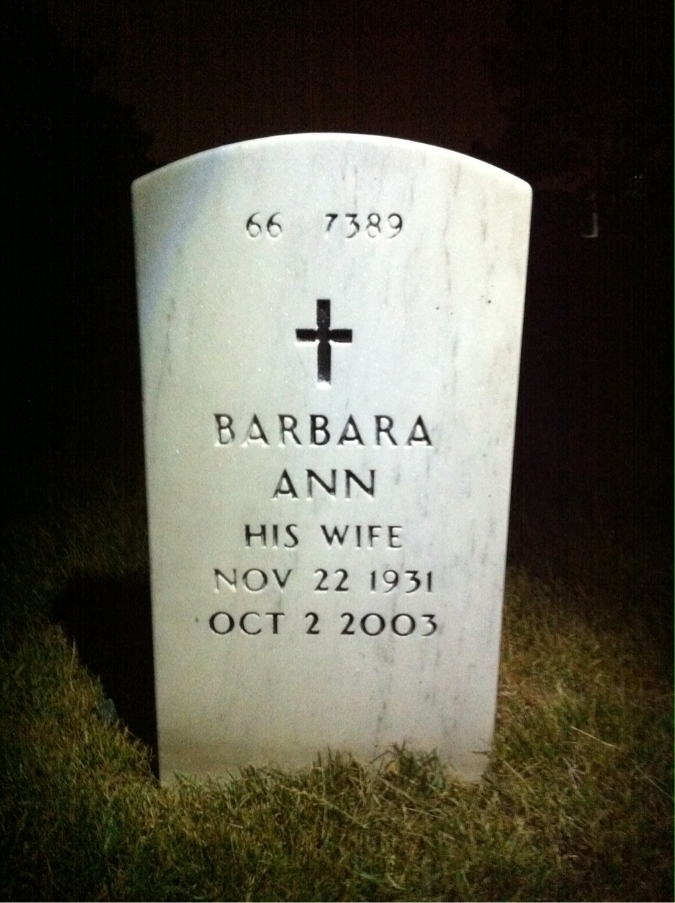 Back of headstone — Robert Brown
